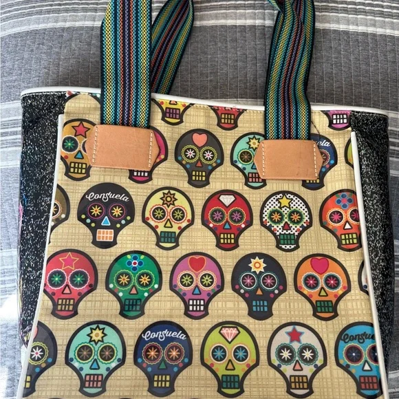 Consuela Cream Tote with Multicolor Strap - Picture 2 of 3